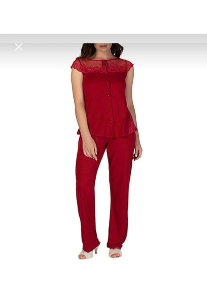 Dantelli Penye Pijama Takımı