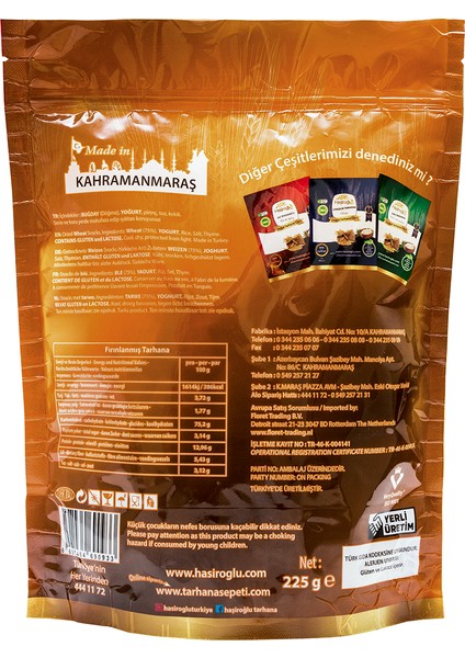 Fırınlanmış Tarhana 225 gr x 12