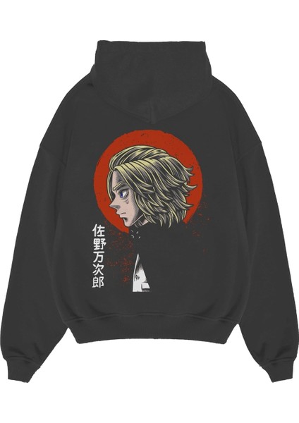 Oversize Unisex Anime Series Kalın 3 Ip Baskılı Hoodie