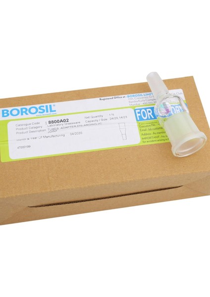 Cam Büyütme Adaptörü Genişletme (Soket Şilif:24 29) (Koni Şilif:14 23) 100% Borosilikat