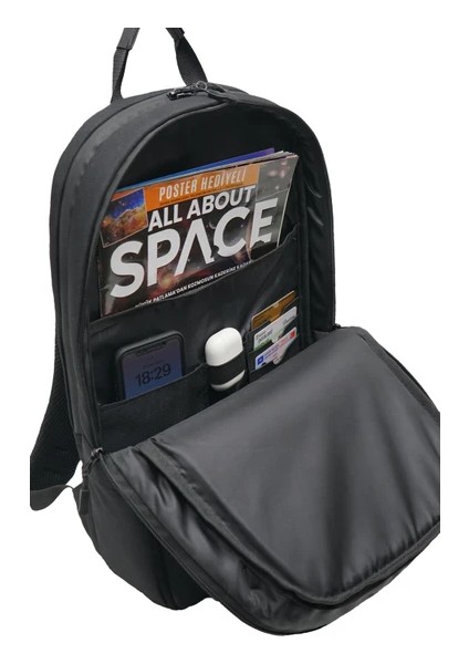 17.3-15.6 Inç 5 Bölmeli Darbe Korumalı Su Itici Kumaş ve Fermuar Özellikli Laptop Sırt Çantası indirimleri