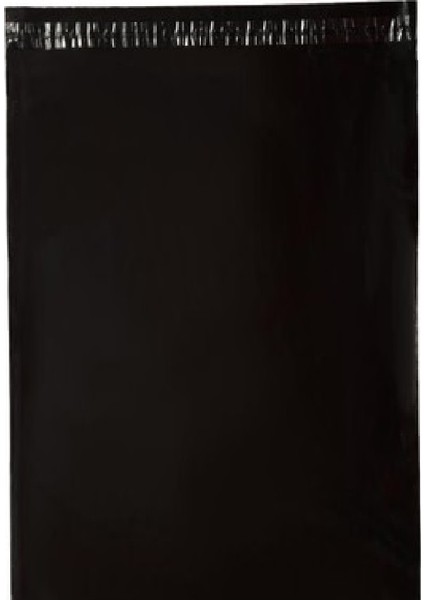 Cepsiz 35 x 45 + 5 cm Siyah Kargo Poşeti Büyük Boy Kargo Torbası 80 Mikron