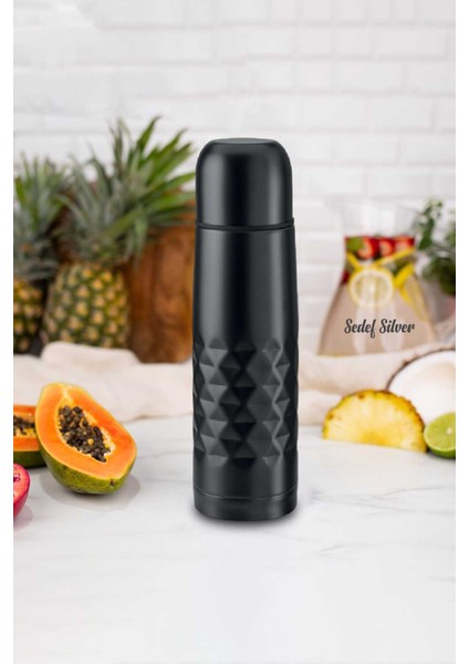 Çantalı Paslanmaz Çelik 500 ml Küçük Çay Kahve Termos Mug 508