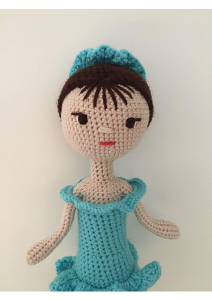 Mavi Balerin Bebek Amigurumi Organik Oyuncak fiyatları