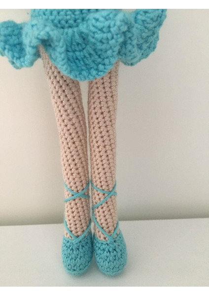 Mavi Balerin Bebek Amigurumi Organik Oyuncak modelleri