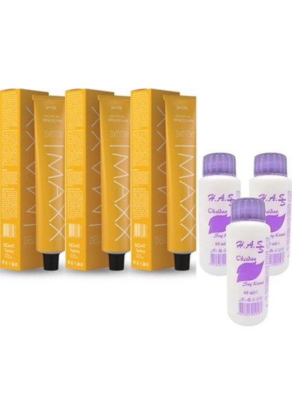 Tüp Boya 6.0 Koyu Kumral 60 ml 3 Adet+3 Adet Oksidan