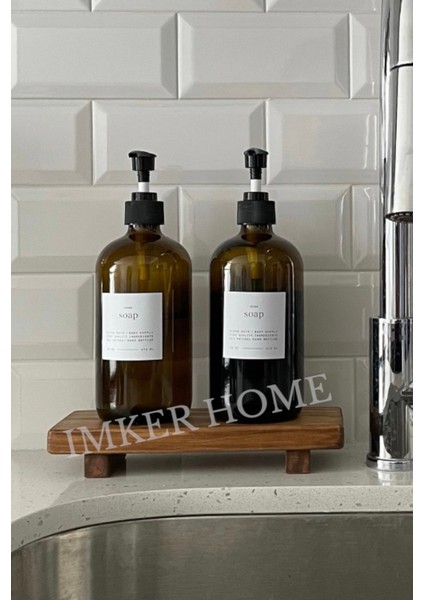 Dekoratif Ahşap Stand Sunum Tahtası Mutfak Düzenleyici Sosluk Yağdanlık Yağlık Sıvı Sabun Altlığı fiyatları