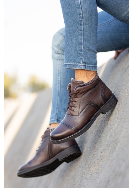 Erkek Deri Içi Kürklü Fermuarlı Kışlık Bot fırsatları