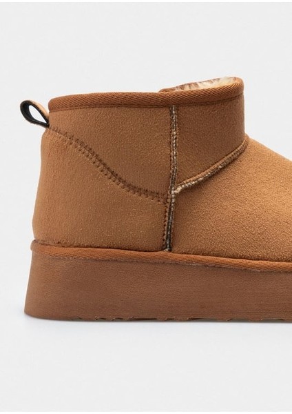 Kalın Tabanlı Içi Tüylü Mini Kadın Bot indirimleri