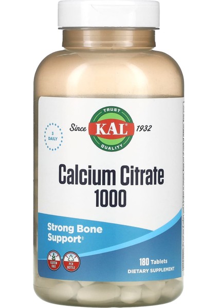 Calcium Citrate 1000 180 Tablets