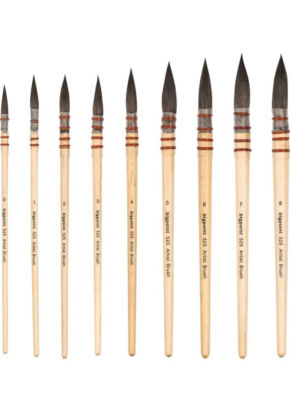 525 Serisi Sincap Kılı Yuvarlak Fırça No: 6 6'lı Kartela fiyatları