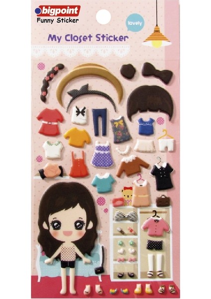 Sticker Kıyafet Giydir Lovely 15'li Paket