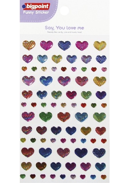 Sticker Desenli Kalpler 15'li Paket