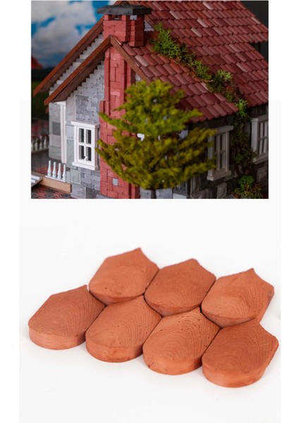Minyatür 1/12 Ölçekli Pul Çatı Kiremiti Silikon Kalıp modelleri