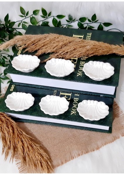 Kahve Yanı Sunumluk Midye Tasarımlı Drajelik Lokumluk 6 Adet