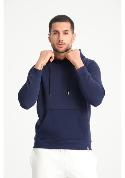 Lacivert Kanguru Cepli Kapüşonlu Erkek Sweatshirt fiyatları