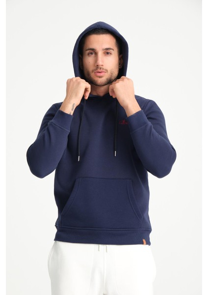 Lacivert Kanguru Cepli Kapüşonlu Erkek Sweatshirt modelleri