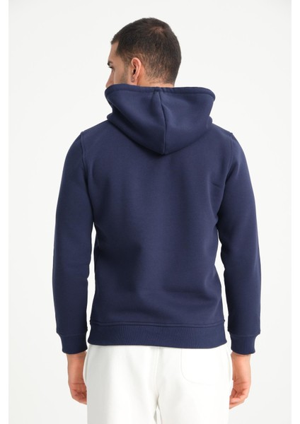 Lacivert Kanguru Cepli Kapüşonlu Erkek Sweatshirt fırsatları