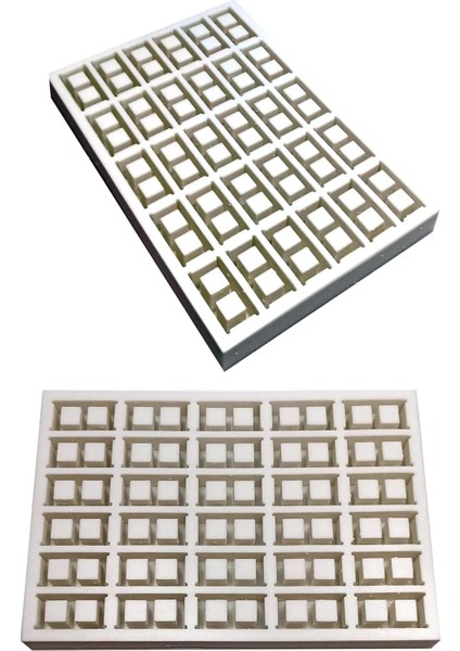 Minyatür Büyük Boy Iki Delikli Bims Tuğla Silikon Kalıp (3*1,5*1,5cm)