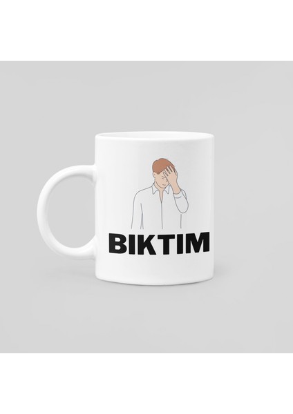 Baskılı Beyaz Kupa Bardak F21