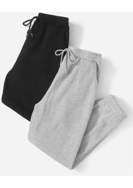 2 adet Kadın Eşofman Altı Bel Lastikli ve Ipli- Paça Ribanalı - 2 Cepli - fiyatları