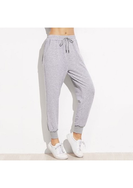 2 adet Kadın Eşofman Altı Bel Lastikli ve Ipli- Paça Ribanalı - 2 Cepli - modelleri