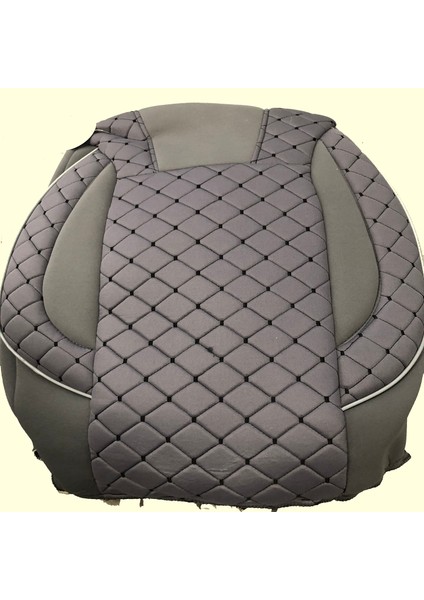 Universal 1. Sınıf Oto Koltuk Kılıfı Gri Kaputune Siyah Dikiş