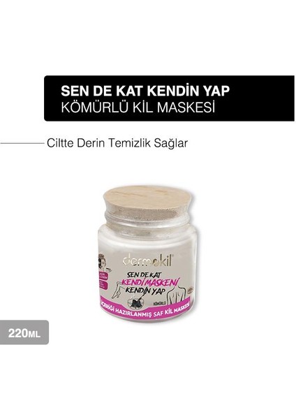 Sen De Kat Kendi Maskeni Kendin Yap Kömürlü Kil Maskesi 2'li Set 280 ml