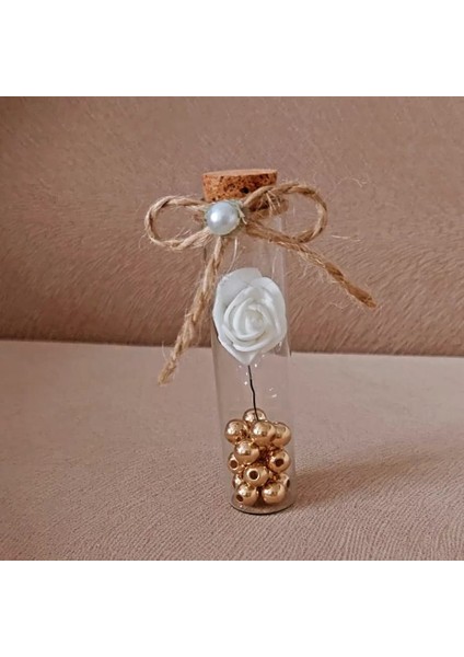 Mini Fanusta Boncuklu Çiçek Nikah Kına Düğün Bebek Süsü 10 Adet fiyatları