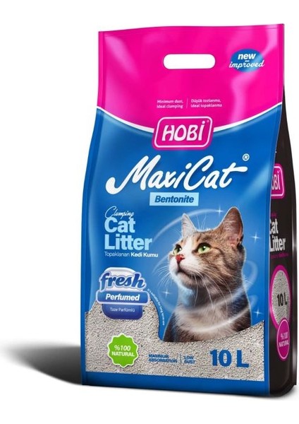 Maxicat Fresh Parfümlü Bentonit Kedi Kumu 10 Litre