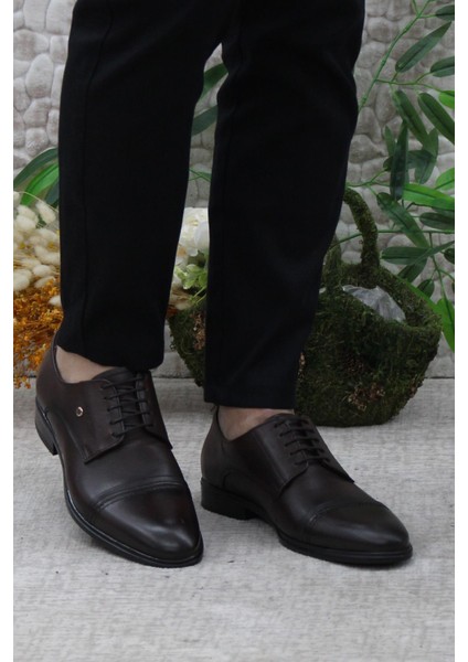 420201 Kahve Iç Ve Dış Deri Kauçuk Taban Erkek Ayakkabı fiyatları