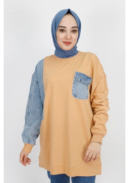 3163 Kot Cep Detaylı 2 Ip Sweatshirt
