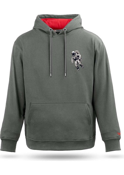 Astronot Tasarım Kapşonlu Sweatshirt