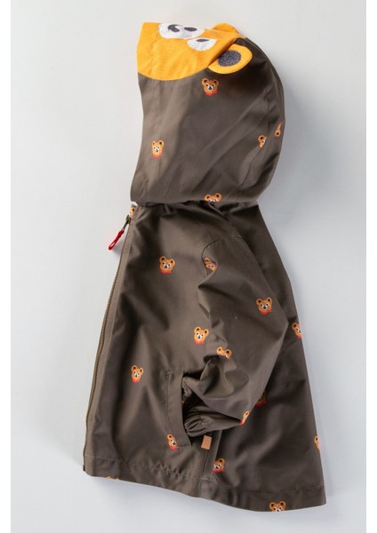 Sevimli Bear Pamuk Astarlı Kulaklı Kapüşnolu Çocuk Yağmurluk Mont fiyatları