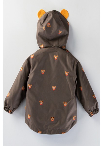 Sevimli Bear Pamuk Astarlı Kulaklı Kapüşnolu Çocuk Yağmurluk Mont fırsatları