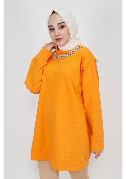 6988 2 Ip Zincir Detaylı Sweatshirt
