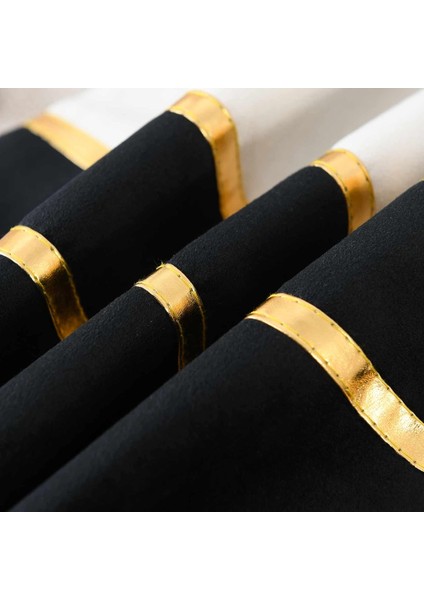 2 Adet Altın Deri Şeritli Kadife Görünümlü Dekoratif Kırlent Kılıfı modelleri