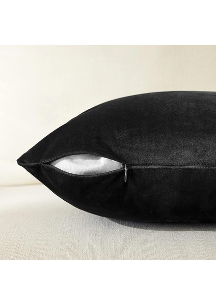 2 Adet Altın Deri Şeritli Kadife Görünümlü Dekoratif Kırlent Kılıfı indirimleri