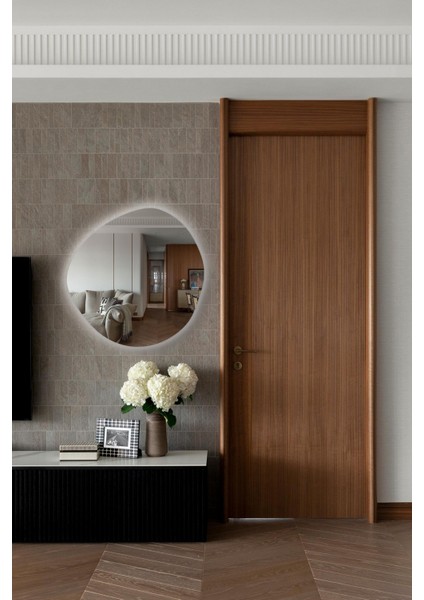 LED Işıklı Asimetrik Model Dekoratif Duvar Aynası, Modern Eşsiz Ayna, Ayna Duvar Dekorasyon Ürünü modelleri