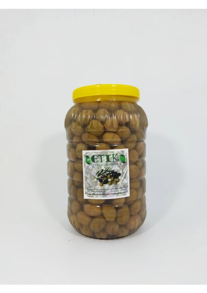 ETİK YERLİ ÜRÜNLER Memecik Cinsi Kırma Tatlanmış Zeytin 3 Kg Eski Sezon Ürünü