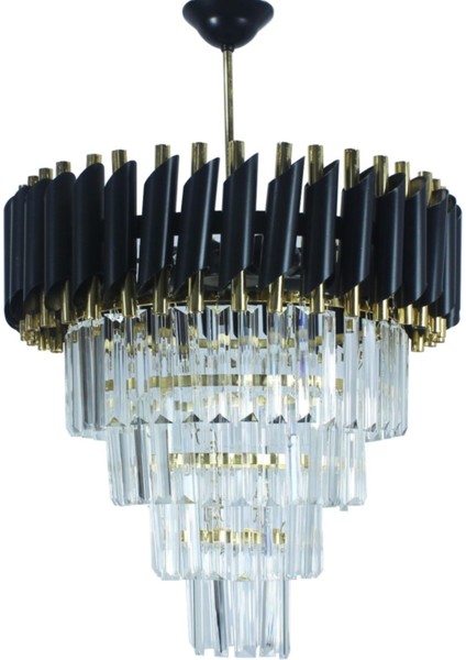 Zamira 45 Cm'lik Gold Kristal Taşlı Lüx Avize 4'lü (Black Gold) fiyatları