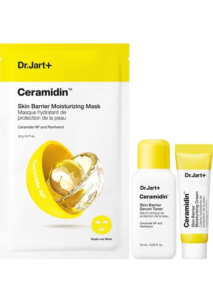 Ceramidin - Seyahat Boy Nemlendirici Maske Seti 15 ml + 7 ml + 22 gr