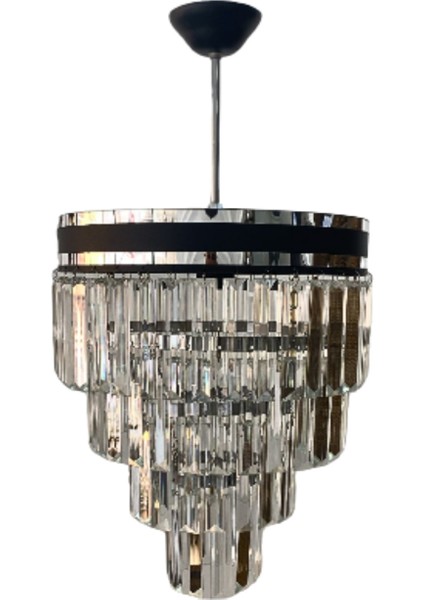 Raya Gümüş Detaylı 30X30 Cm'lik Kristal Taşlı Lüks Avize - Yatak Odası - Salon - Mutfak fiyatları