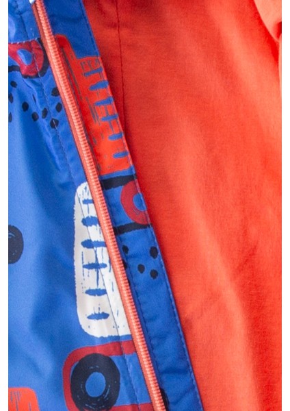 Sevimli Vinçler Pamuk Astarlı Fermuarlı Kapüşonlu Çocuk Yağmurluk Tulum Mont modelleri