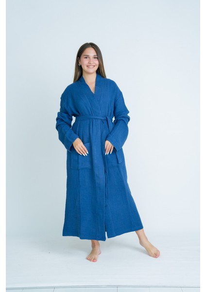 Kimono Model Unisex 4katlı Müslin Bornoz / Sabahlık fiyatları