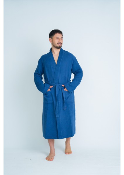 Kimono Model Unisex 4katlı Müslin Bornoz / Sabahlık fırsatları