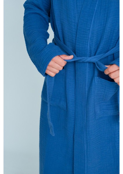 Kimono Model Unisex 4katlı Müslin Bornoz / Sabahlık