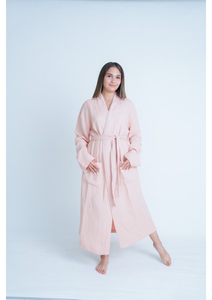 Kimono Model Unisex 4 Katlı Müslin Bornoz/sabahlık fiyatları