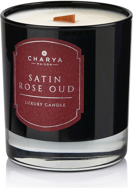 Charya Maison Rose Satin Oud 240 G Doğal ve Vegan Mum