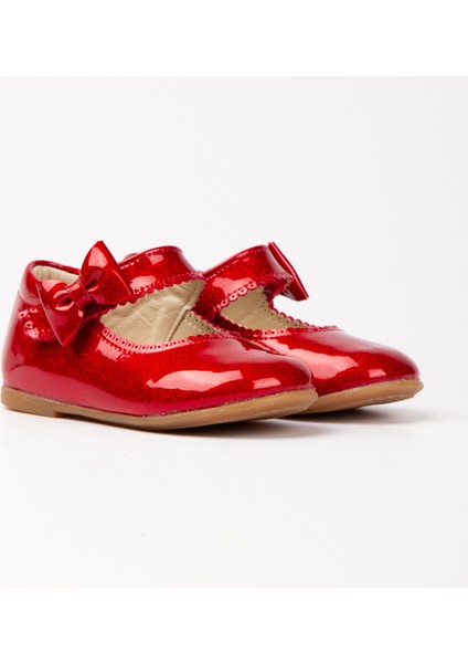 Doria Kız Bebek Soft Tabanlı Kırmızı Simli Rugan Babet Ab1001-10 fiyatları